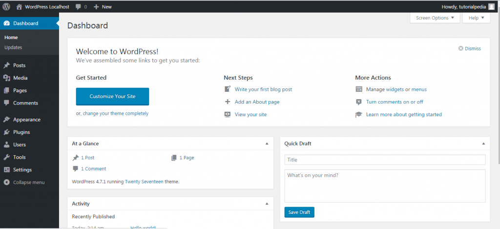 membuat website wordpress di localhost