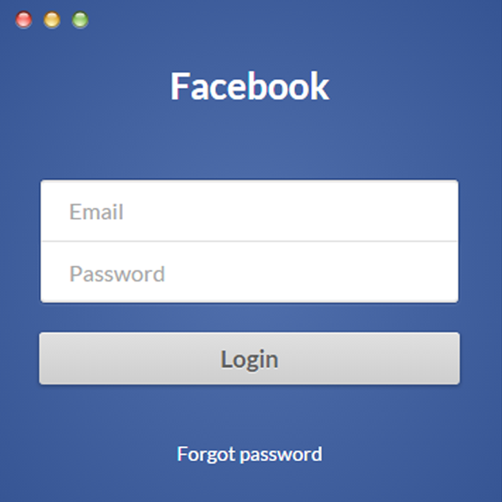 Simple Facebook Login Form 01 