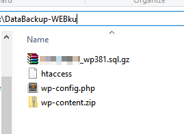 backup konten website wordpress